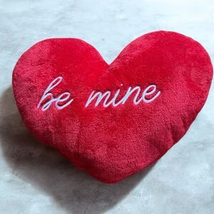 “Be Mine” Embroidered Heart-Shaped Pillow!